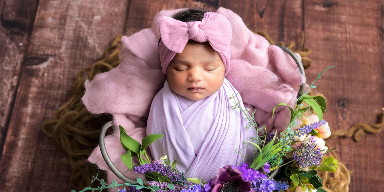 Newborn Photoshoot in pur Glasgow Photo Studio