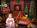 glasgow christmas photography fireplace cart girl