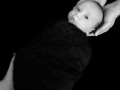 glasgow newborn photography wrapped black and white